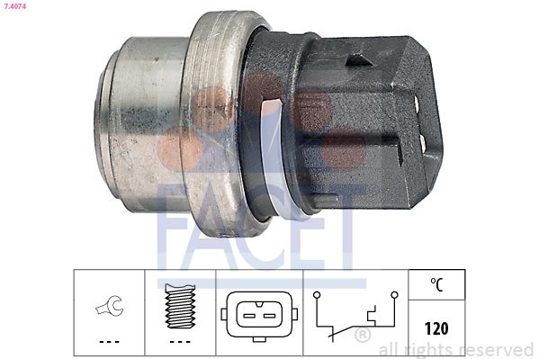 Audi Temperature Switch Coolant Warning Lamp Made In Italy - Oe Equivalent 7.4074 Facet