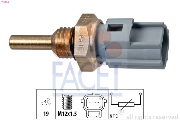 Sensor, coolant temperature Made in Italy - OE Equivalent 7.3334 Facet