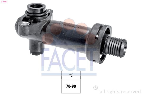 Thermostat, EGR cooling Made in Italy - OE Equivalent 7.8835 Facet