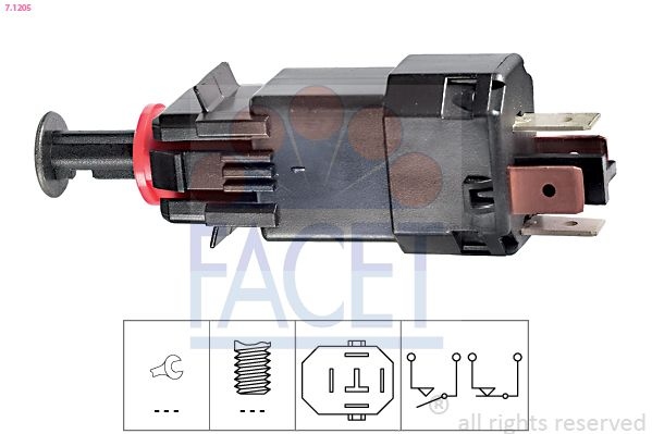 FACET Brake Light Switch OPEL,SUZUKI,SUBARU 7.1205 EPS1810205,KW510205,13118574 13173407,13118574,13173407,6240233,6240289,3774086G00,3774086G10