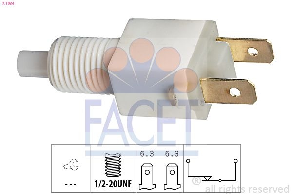 Brake Light Switch Made in Italy - OE Equivalent 7.1034 Facet