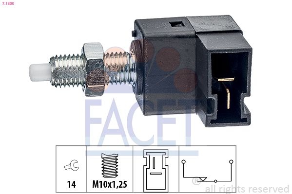 Brake Light Switch Made in Italy - OE Equivalent 7.1300 Facet