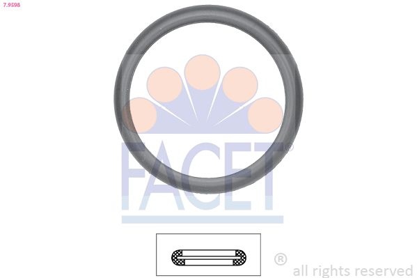 Gasket, thermostat Made in Italy - OE Equivalent 7.9598 Facet