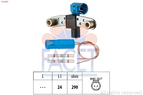 Sensor, crankshaft pulse Made in Italy - OE Equivalent 9.0545K Facet