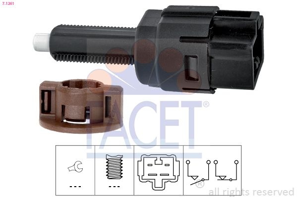 Brake Light Switch Made in Italy - OE Equivalent 7.1261 Facet