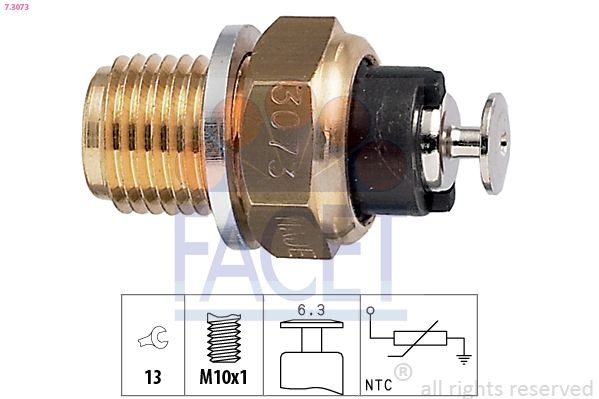 FACET Oil Temperature Sensor Made in Italy - OE Equivalent 7.3073 Sender Unit, oil temperature VW,AUDI,SEAT,GOLF I Cabriolet (155),GOLF II (19E, 1G1)