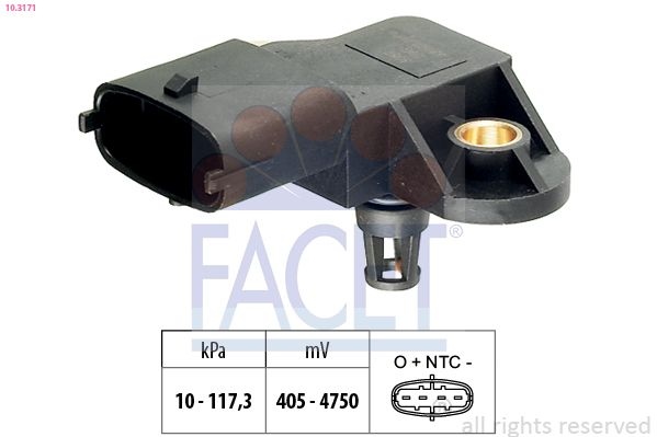 Air Pressure Sensor, height adaptation Made in Italy - OE Equivalent