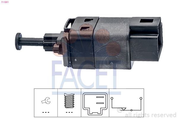 Brake Light Switch Made in Italy - OE Equivalent 7.1251 Facet