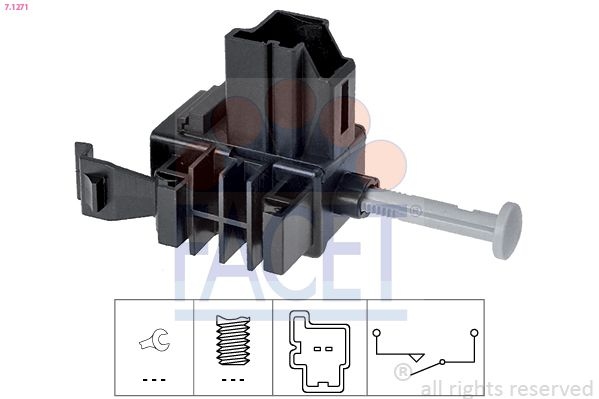 Switch, clutch control (cruise control) Made in Italy - OE Equivalent 7.1271 Facet