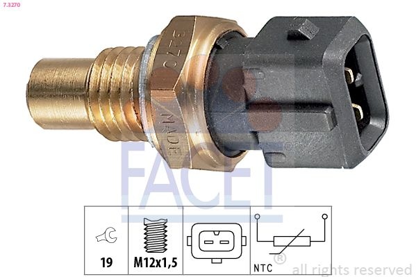 Sensor, coolant temperature Made in Italy - OE Equivalent 7.3270 Facet