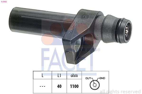 Sensor, crankshaft pulse Made in Italy - OE Equivalent 9.0482 Facet