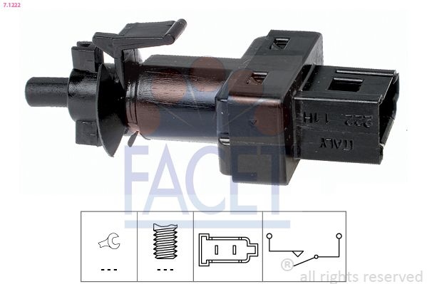 Brake Light Switch Made in Italy - OE Equivalent 7.1222 Facet