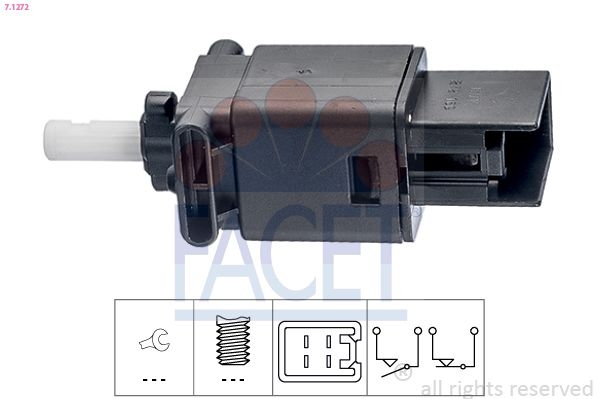 Brake Light Switch Made in Italy - OE Equivalent 7.1272 Facet