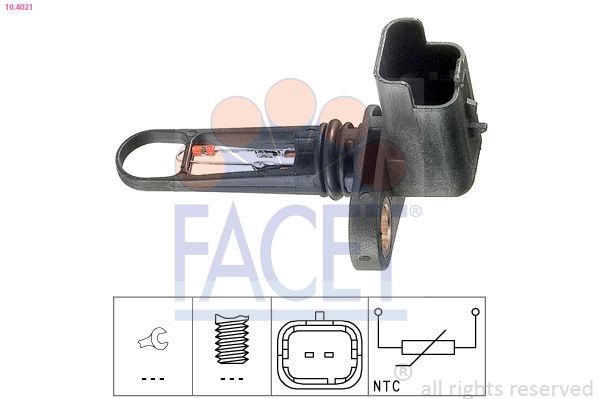 FACET Sensors FORD,FIAT,PEUGEOT 10.4021 1920GF,1920JL,1920PJ Sender Unit, intake air temperature 96554327,9674943280,EPS1994021,KW494021,9655432780