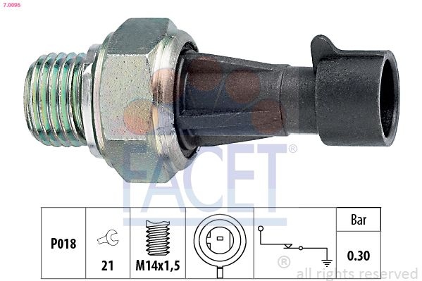 FACET Oil Pressure Switch OPEL,FORD,RENAULT 7.0096 50008757,55202374,60807244 Oil Pressure Sensor,Oil Pressure Sender 60808371,71749462,7681395,113198