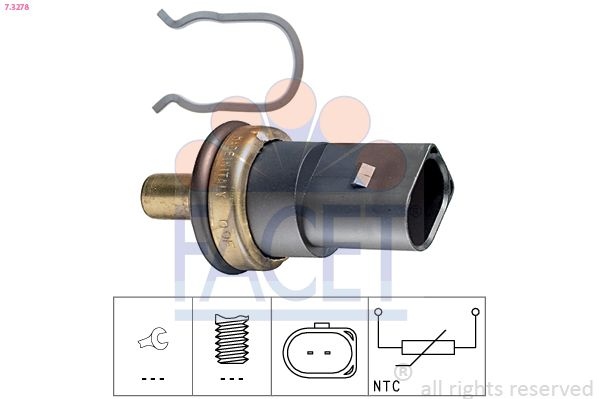 FACET Coolant Temperature Sensor VW,AUDI,MERCEDES-BENZ 7.3278 05C919501,06A919501,06A919501A Coolant Sensor 06A919501B,N90316802,06A919501,06A919501A