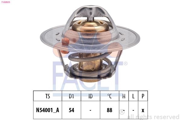 Thermostat, coolant Made in Italy - OE Equivalent 7.8202S Facet