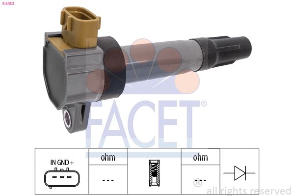 FACET Ignition coil Made in Italy - OE Equivalent 9.6453 Coil pack,Ignition coil pack OPEL,NISSAN,SUZUKI,AGILA (B) (H08),PIXO (UA0),SWIFT IV (FZ, NZ)