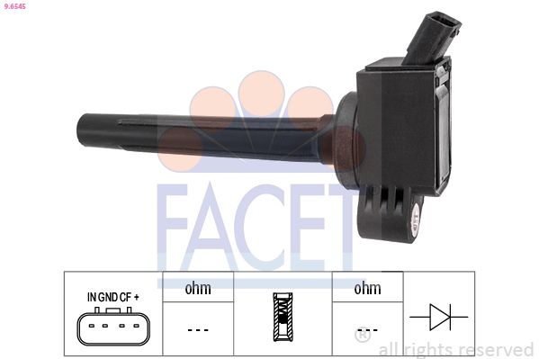 FACET Ignition coil OE Equivalent 9.6545 Coil pack,Ignition coil pack TOYOTA,AURIS (NZE18_, ZRE18_),Auris Kombi (_E18_),C-HR (AX10)