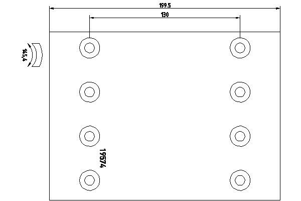 Brake lining set, drum brake