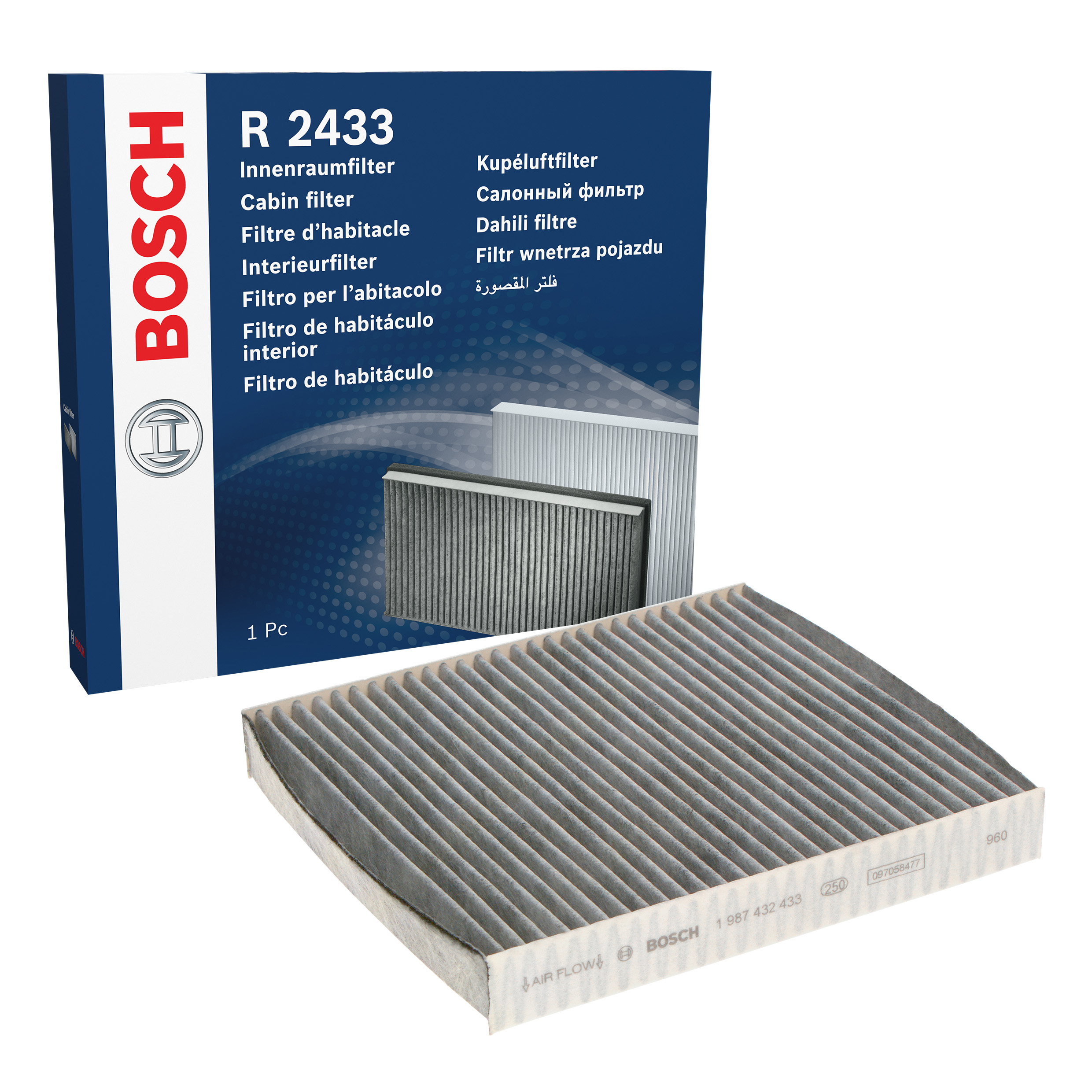 BOSCH Pollen filter Activated Carbon Filter 1 987 432 433 Filter, interior air,Cabin filter ALFA ROMEO,159 Sportwagon (939),159 (939),Brera (939_)