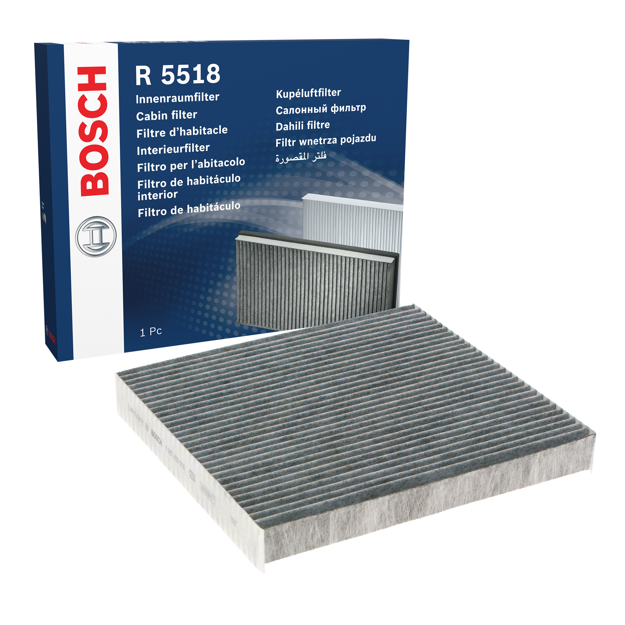 BOSCH Pollen filter Activated Carbon Filter 1 987 435 518 Filter, interior air,Cabin filter HONDA,CR-V III (RE),CR-V IV (RM_),ACCORD VIII (CU)