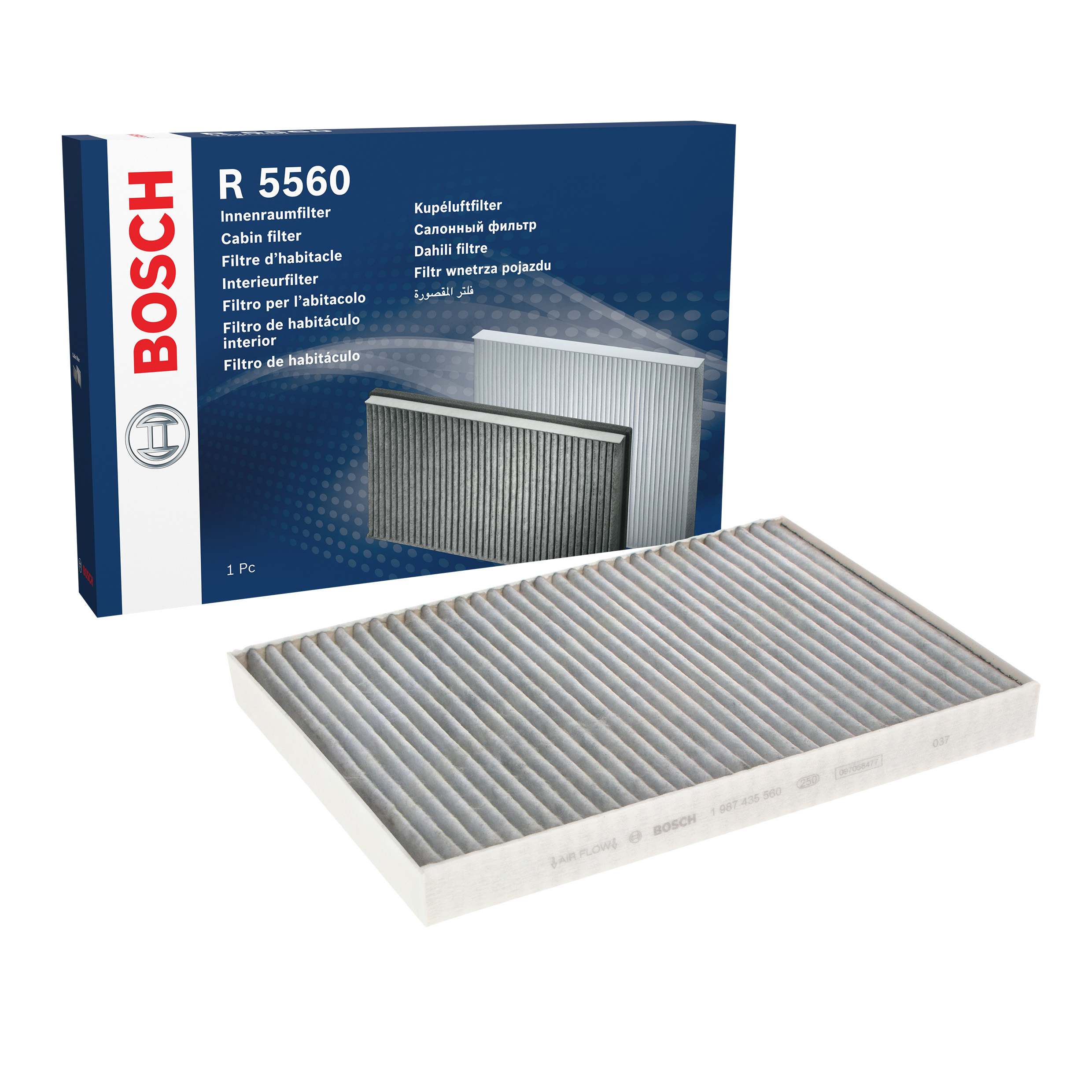 BOSCH Pollen filter Activated Carbon Filter 1 987 435 560 Filter, interior air,Cabin filter VW,AUDI,PORSCHE,Touareg (CR7),A4 B9 Avant (8W5, 8WD)