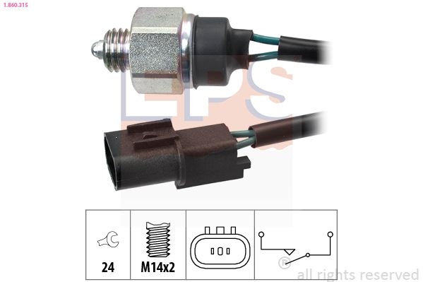 Switch, reverse light Made in Italy - OE Equivalent 1860315 EPS Facet