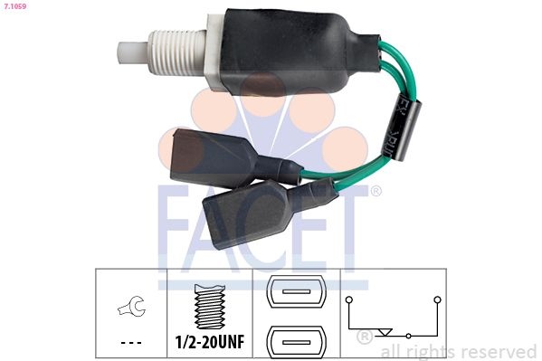 Brake Light Switch Made in Italy - OE Equivalent 7.1059 Facet