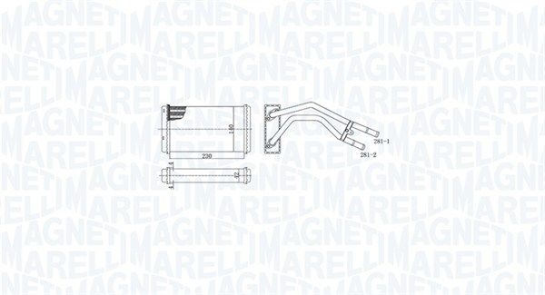 Magneti Marelli Varmare Radiator Innervarme Ford Br477 Storlek 2