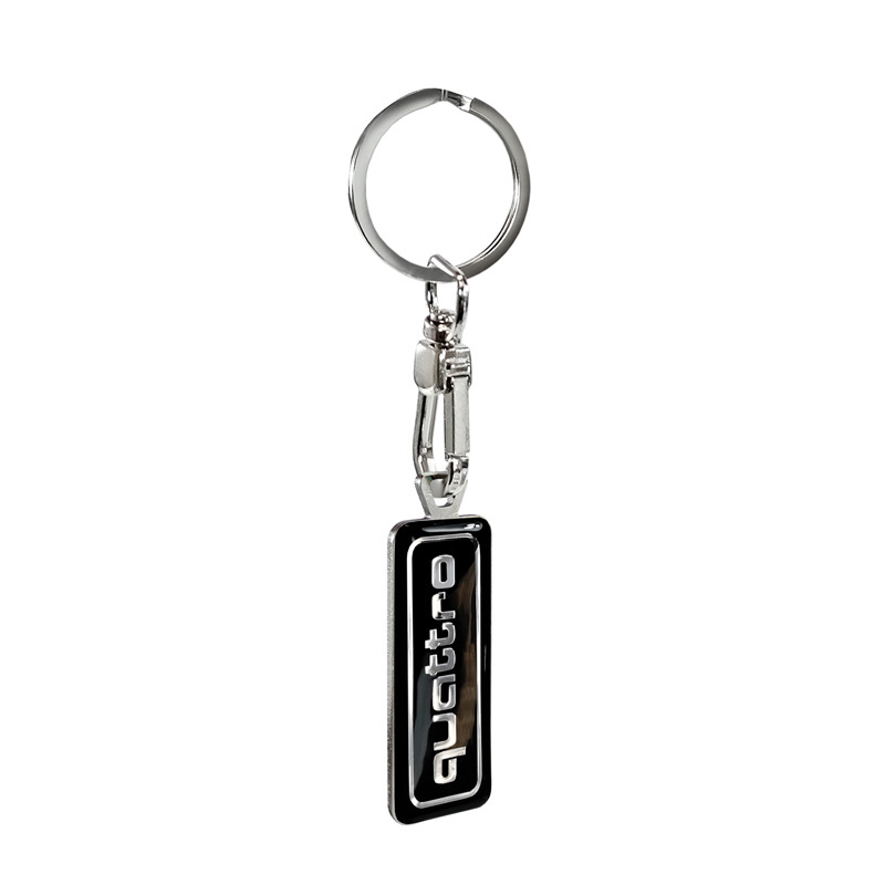 Stainless steel key ring - 'Quattro' Black