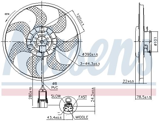 Cooling Fan Wheel 850070 Nissens