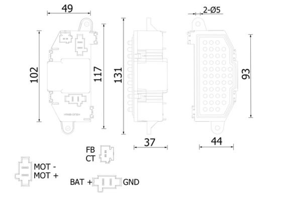 Regulator, passenger compartment fan BEHR