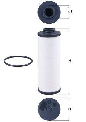 MAHLE ORIGINAL Transmission Filter AUDI,PORSCHE HX 186D 0B5325330A,WHT005499A,0B5325330A WHT005499A,0B5325330A,PAC325330,0B5325330A,WHT005499A