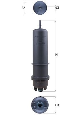 MAHLE ORIGINAL Fuel Filter without filter heating KL 872/7  BMW,ALPINA,5 Touring (G31),5 Limousine (G30, F90),3 Touring (G21),X3 (G01, F97)