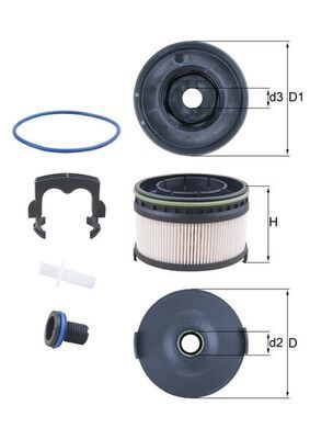 MAHLE ORIGINAL Fuel Filter MERCEDES-BENZ KX 568KIT 6540900652,6540905400,6540905600  6540920000,6540920200,A6540905400,A6540905600,A6540920000
