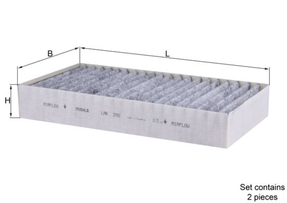 MAHLE ORIGINAL Pollen filter Activated Carbon Filter LAK 295/S Filter, interior air,Cabin filter VW,AUDI,MERCEDES-BENZ,Golf VII Variant (BA5, BV5)