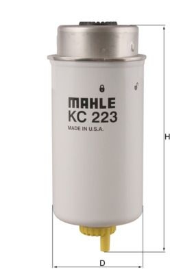 MAHLE ORIGINAL Fuel Filter with water drain screw KC 223 FORD,Transit Mk6 Kasten (V347, V348, FA),Transit Mk6 Bus (V347, V348, FD, FB, FS, FZ, FC)