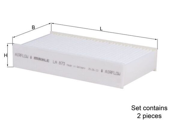 MAHLE ORIGINAL Pollen filter Particulate Filter LA 873/S Filter, interior air,Cabin filter BMW,ALPINA,X3 (F25),X4 (F26),XD3 (F25)