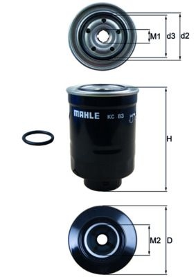 MAHLE ORIGINAL Fuel Filter VW,TOYOTA,MAZDA KC 83D J2330364010,J2330364020,J2330364010 J2330364020,6734716120,HHV0051920,V062151920,79631839,R2N13ZA5