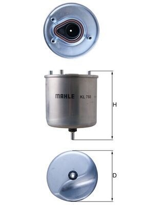 MAHLE ORIGINAL Fuel Filter OPEL,FIAT,PEUGEOT KL 788 00001906E6,1611659480,190197 190446,1906E6,9672314980,9672320980,9809721080,9809757980,1611659480