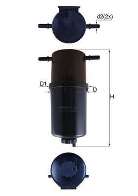 MAHLE ORIGINAL Fuel Filter In-Line Filter KL 873 VW,CRAFTER 30-50 Kasten (2E_),CRAFTER 30-35 Bus (2E_),CRAFTER 30-50 Pritsche/Fahrgestell (2F_)