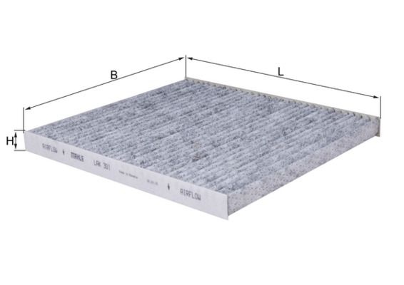 MAHLE ORIGINAL Pollen filter Activated Carbon Filter LAK 301 Filter, interior air,Cabin filter HYUNDAI,KIA,ix35 (LM, EL, ELH),i40 CW (VF),TUCSON (JM)