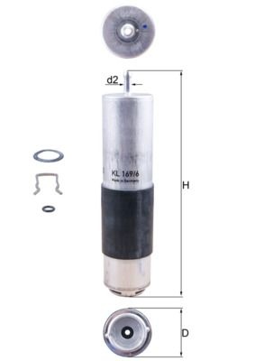 MAHLE ORIGINAL Fuel Filter MERCEDES-BENZ KL 169/6D AK10M1,72374627,0000902452 0000902552,6260900052,6260900152,6260900352,6260900452,A0000902452