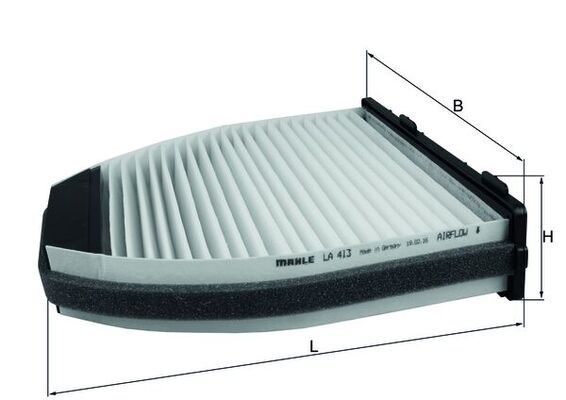 MAHLE ORIGINAL Pollen filter MERCEDES-BENZ LA 413 72392348,2048300018,2048300518 2128300018,2128300118,2128300218,2128300318,A2048300018,A2048300518