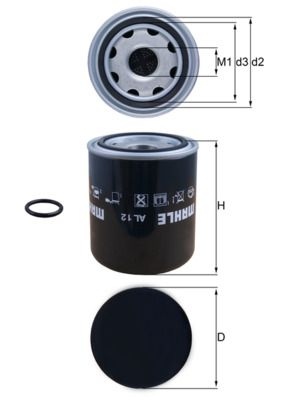 MAHLE ORIGINAL Air Dryer Cartridge, compressed-air system VW,MERCEDES-BENZ,FORD AL 12 2TB607439,0699387,1504900R  4293695,699387,76117673,1368731