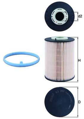 MAHLE ORIGINAL Fuel Filter FORD,VOLVO KX 393D 1471765,1802052,6G9N9176AB  6G9N9176BA,70591951,KX393DECO,1718140299,30681552,30794824,30794825,31273979