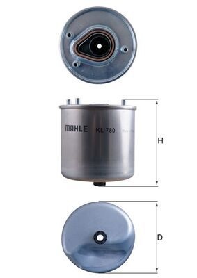 MAHLE ORIGINAL Fuel Filter FORD,MAZDA,VOLVO KL 780 1677518,1780195,1881228 1882099,AV6Q9155AA,AV6Q9155BA,AV6Q9D410AA,AV6Q9D410BA,72347845,Y65013480