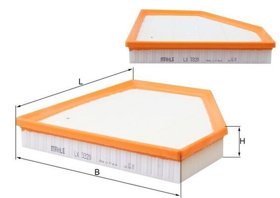 MAHLE ORIGINAL Air filter Filter Insert LX 3320 Engine air filter,Engine filter BMW,1 Schrägheck (F20),3 Touring (F31),3 Limousine (F30, F80)