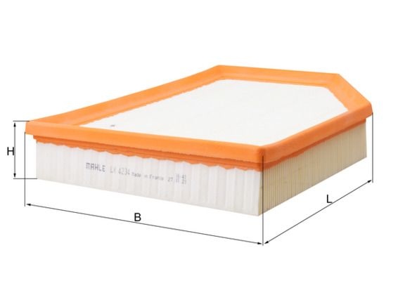 MAHLE ORIGINAL Air filter Filter Insert LX 4234 Engine air filter,Engine filter VOLVO,V40 Schrägheck (525, 526),V40 Cross Country (526)